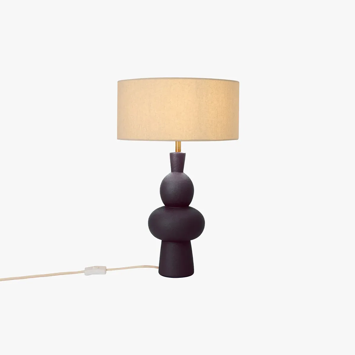 Freyja Ceramic Table Lamp - Black by Perch & Parrow