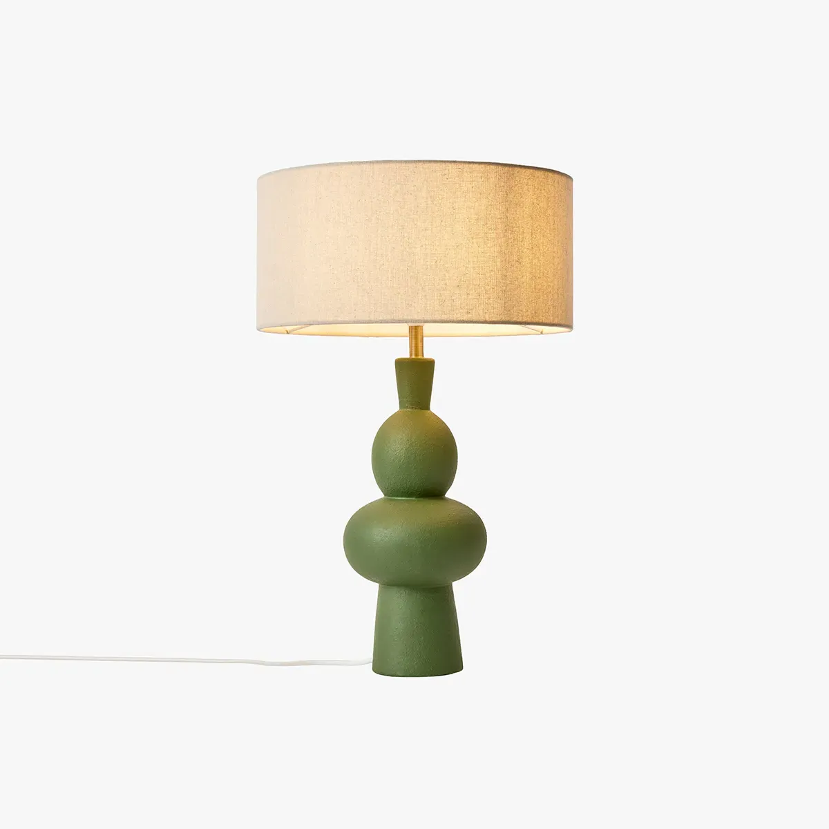 Freyja Ceramic Table Lamp - Green by Perch & Parrow