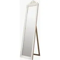Full Length Cheval Mirror with Crest - White alternate view
