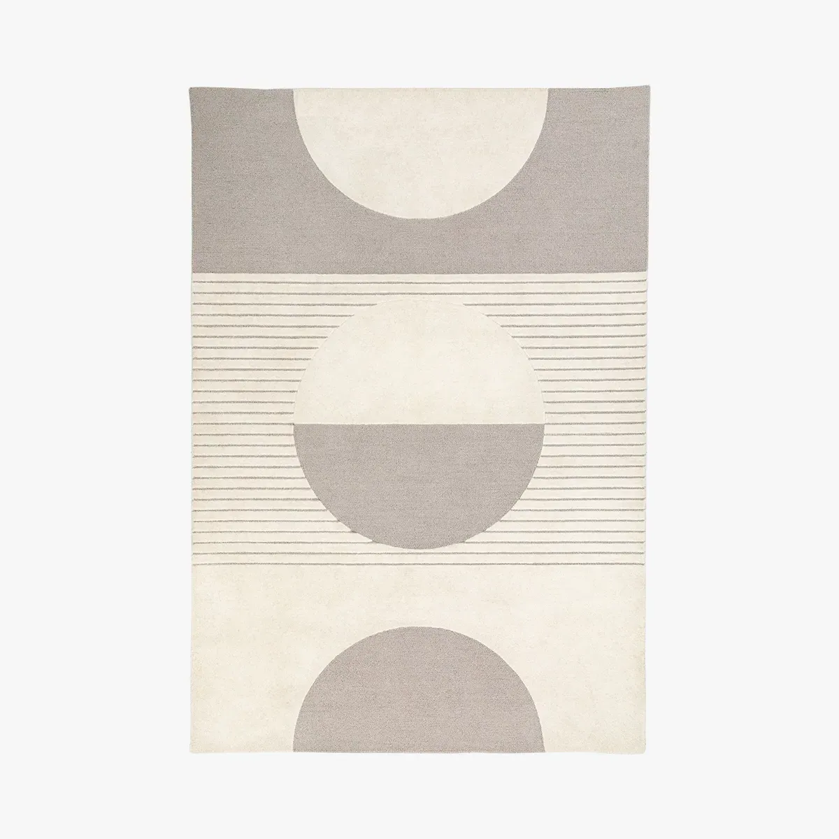 Fusion Geometric Rug - Grey, Cream product