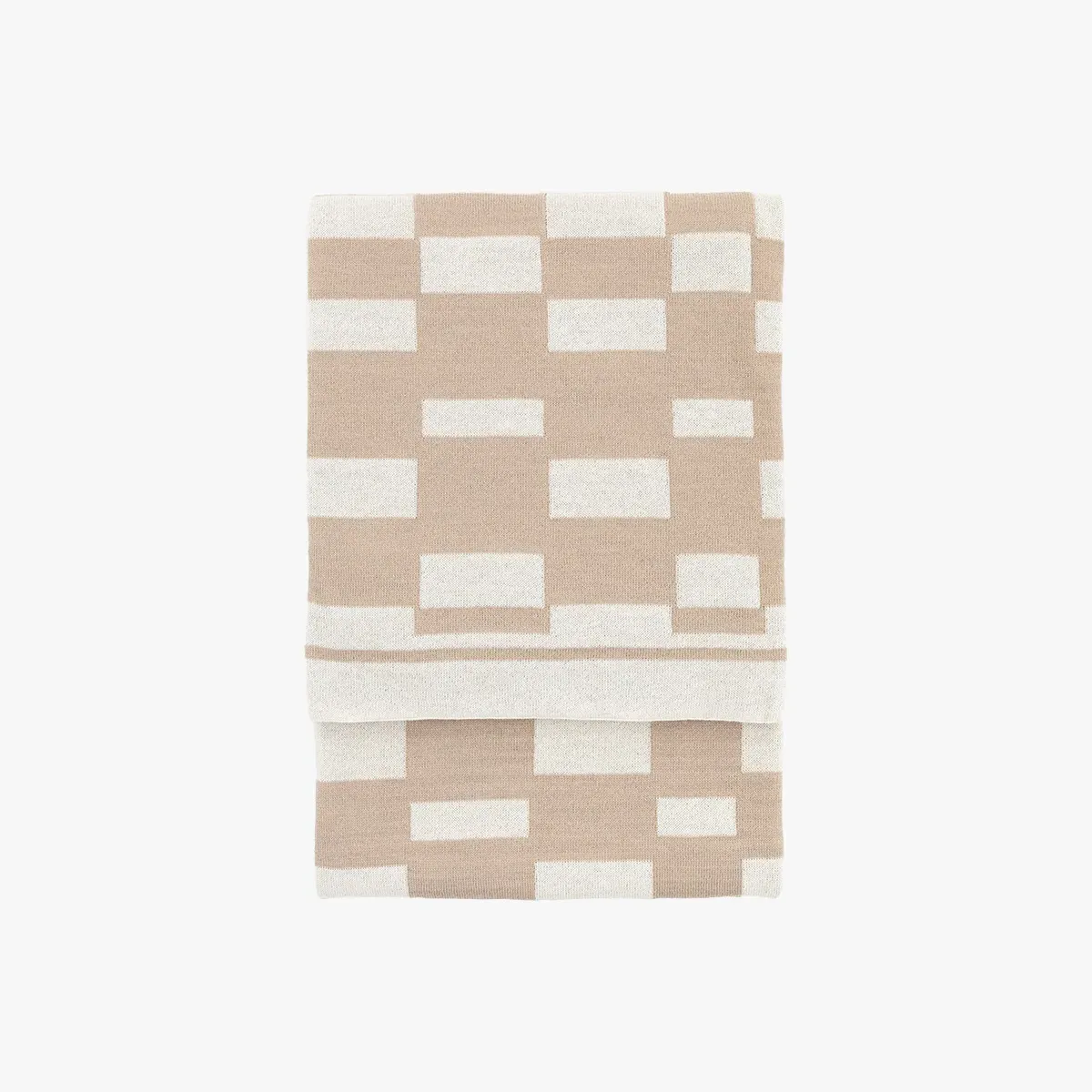Geo Knitted Throw - Taupe product