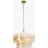 Getrude 4-Light Pendant Light - Champagne Glass, Brushed Aged Brass by Perch & Parrow, image 3