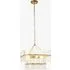 Getrude 4-Light Pendant Light - Clear Glass, Brushed Aged Brass by Perch & Parrow, image 3