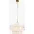 Getrude 4-Light Pendant Light - White Glass, Brushed Aged Brass by Perch & Parrow, image 3