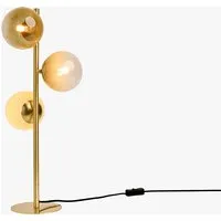 Globe Table Lamp - Brass, Green Ombre Glass by Perch & Parrow, alternate view
