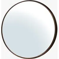 Grantham Round Wall Mirror - Black, Metal alternate view