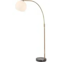 Hazel Opal Glass Floor Lamp - Antique Brass alternate view