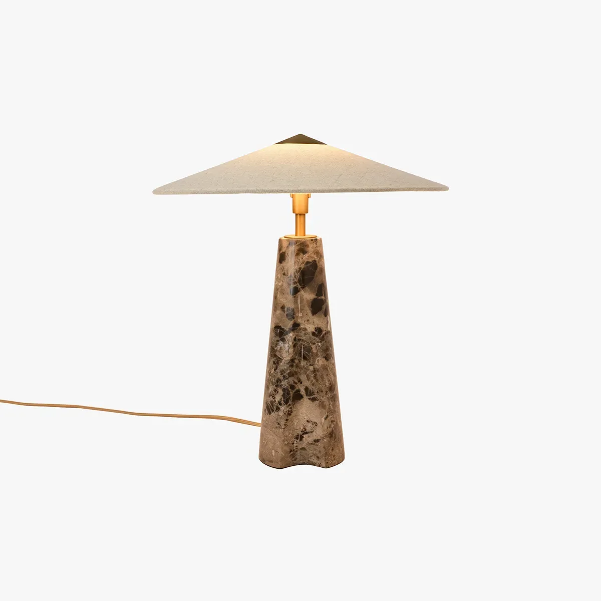 Heath Marble Table Lamp - Black/Brown by Perch & Parrow