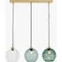 Ilaria 3-Light Linear Pendant Bar Ceiling Light - Blue, Glass by Perch & Parrow, image 3
