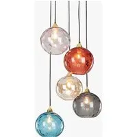 Ilaria 5-Light Cluster Pendant Ceiling Light - Red, Glass by Perch & Parrow, image 2