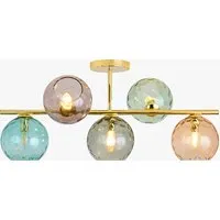 Ilaria 5 Light Flush Ceiling Light - Brass by Perch & Parrow, image 2