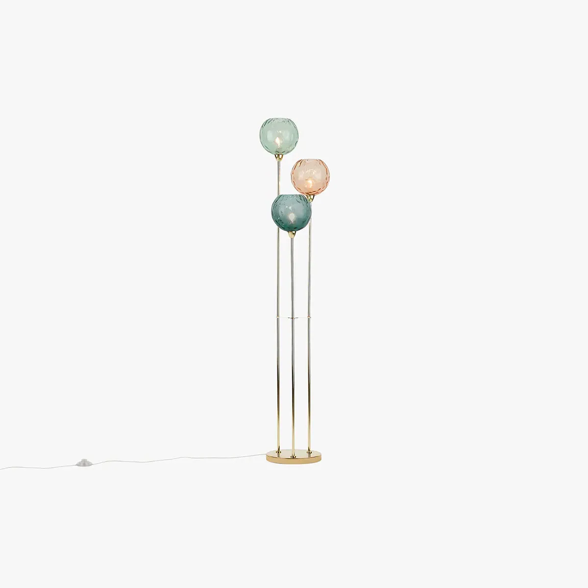 Ilaria Floor Lamp - Blue/Pink, Glass by Perch & Parrow