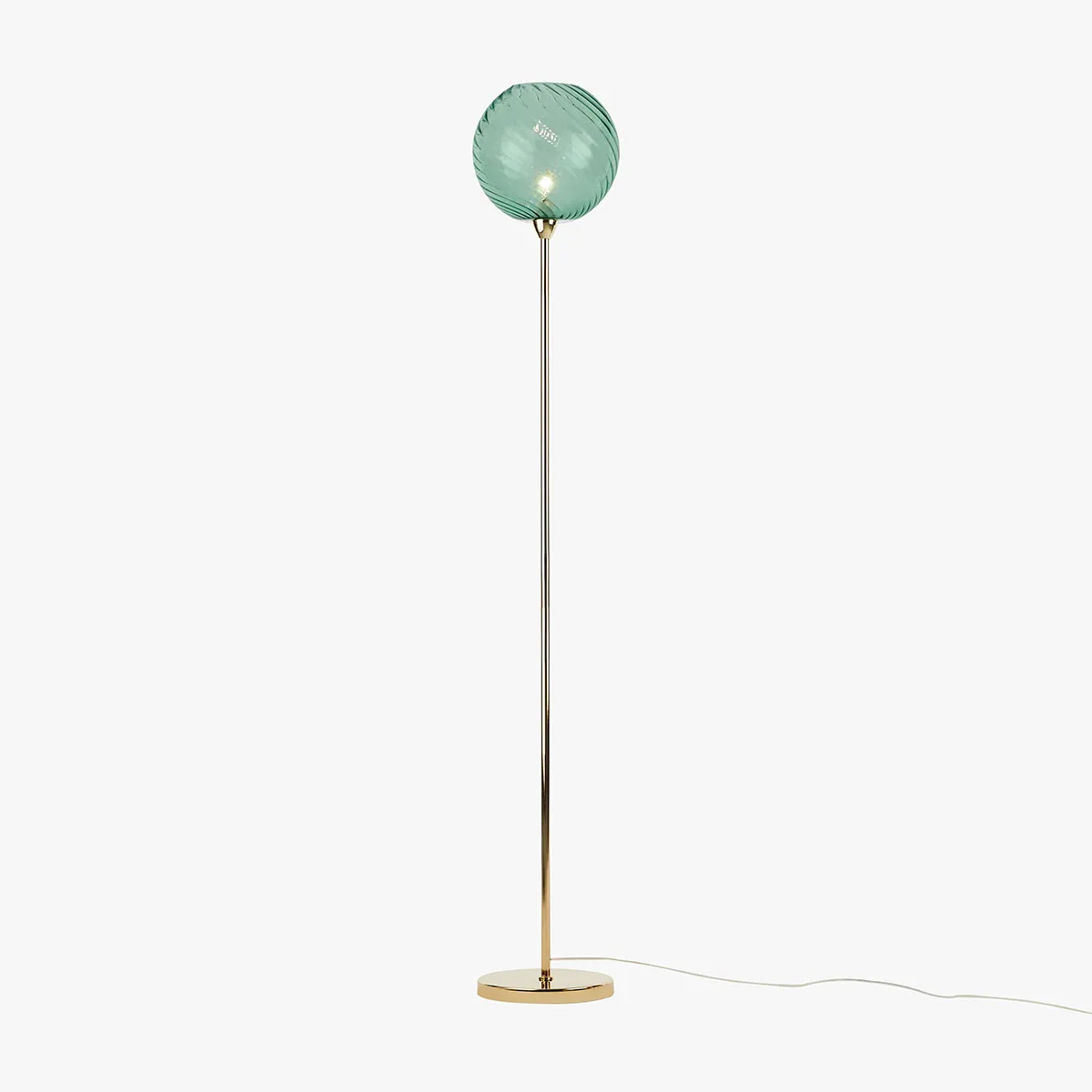 Ilaria Floor Light - Blue, Brass by Perch & Parrow