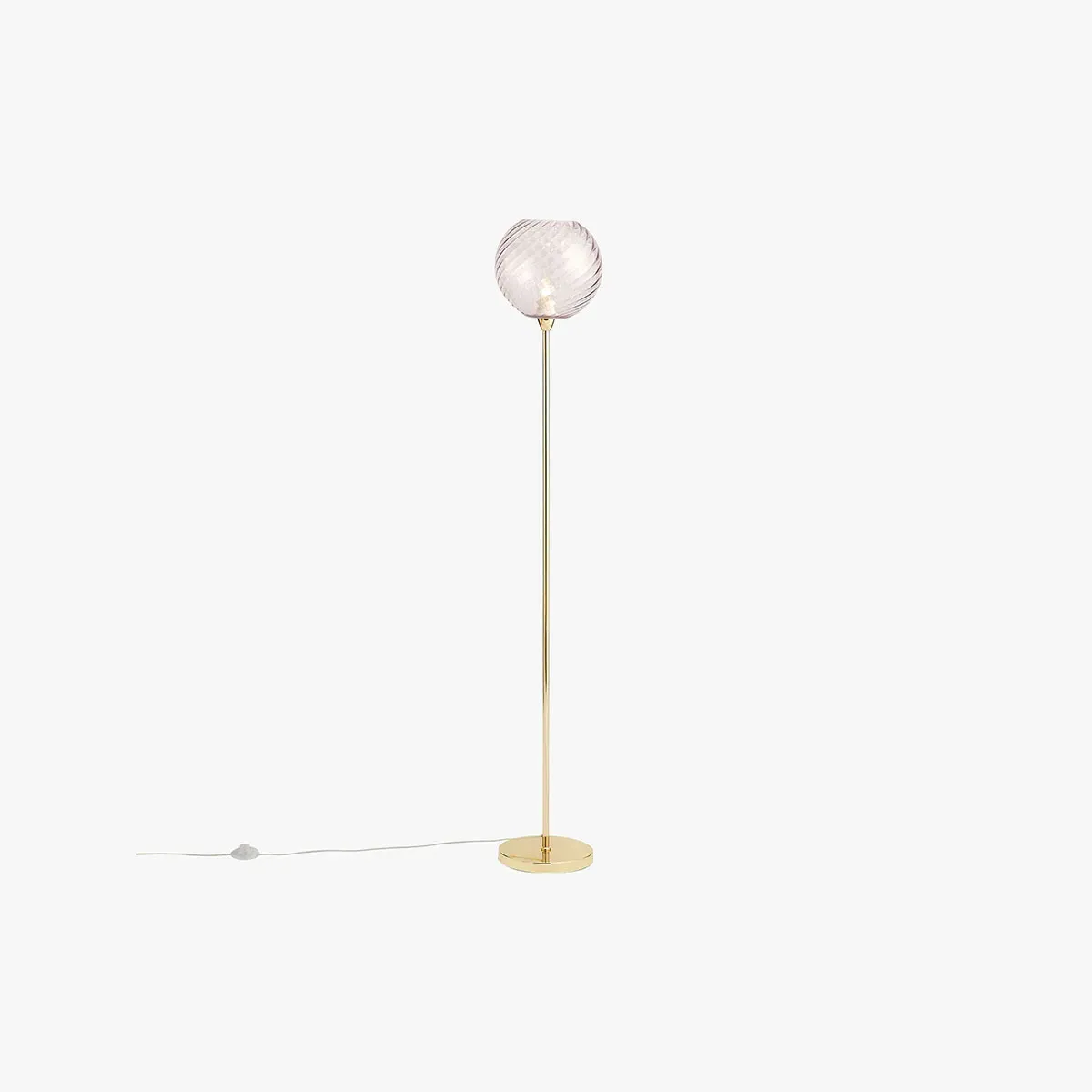 Ilaria Floor Light - Pink, Brass by Perch & Parrow