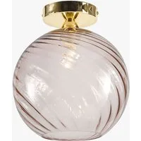 Ilaria Flush Ceiling Light - Pink, Glass by Perch & Parrow, alternate view