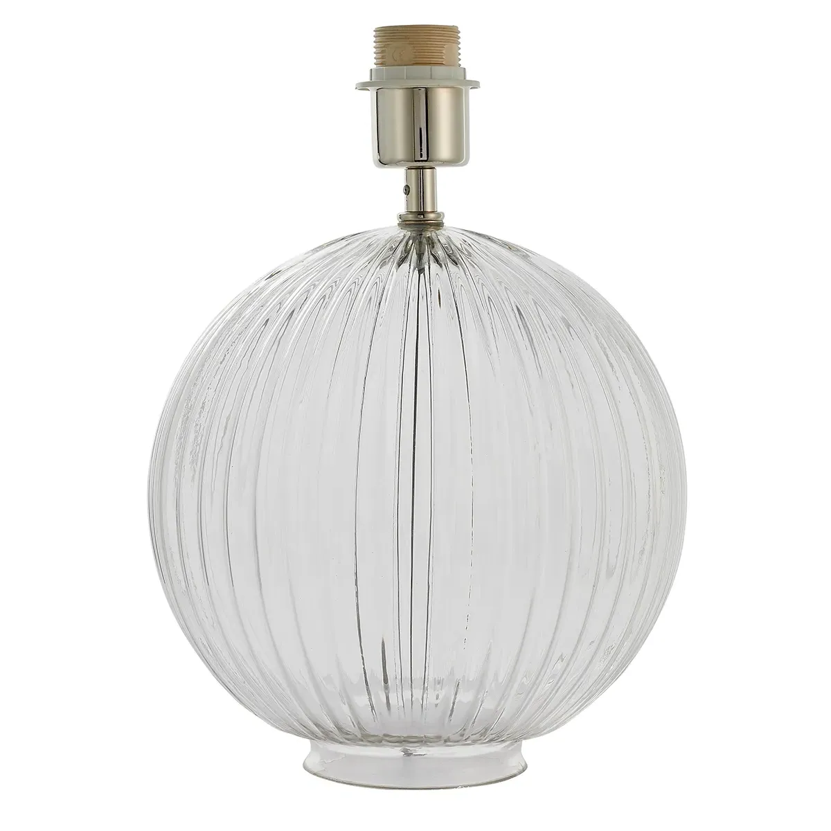 Jemima Table Lamp Base - Silver, Ribbed Glass product