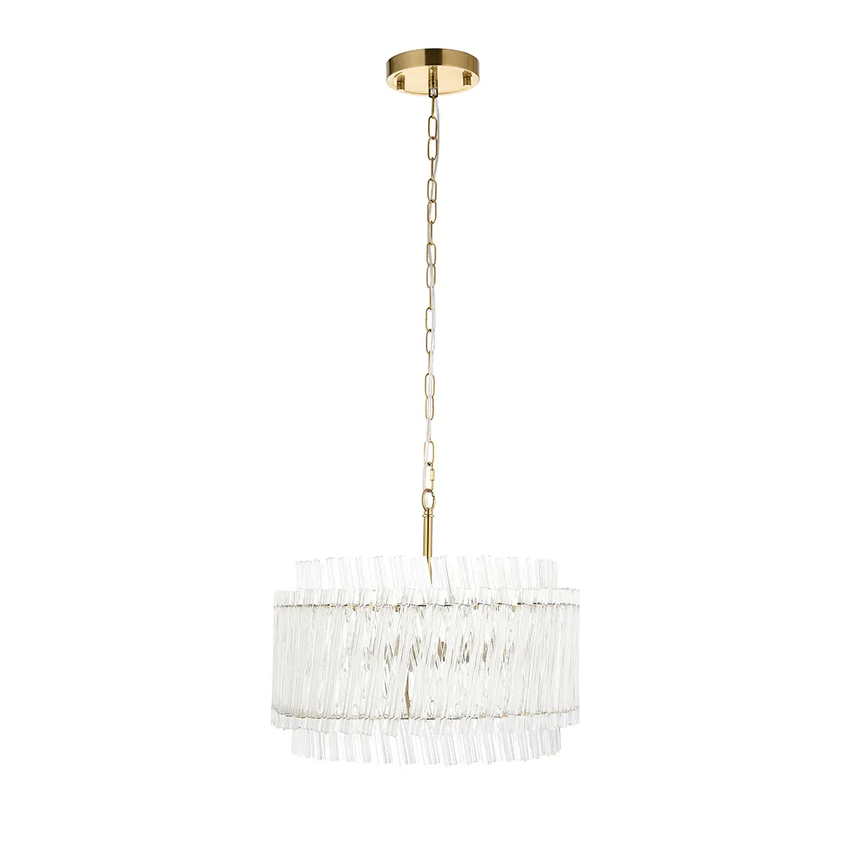 Josephine 3-Light Pendant - Brass, Glass product