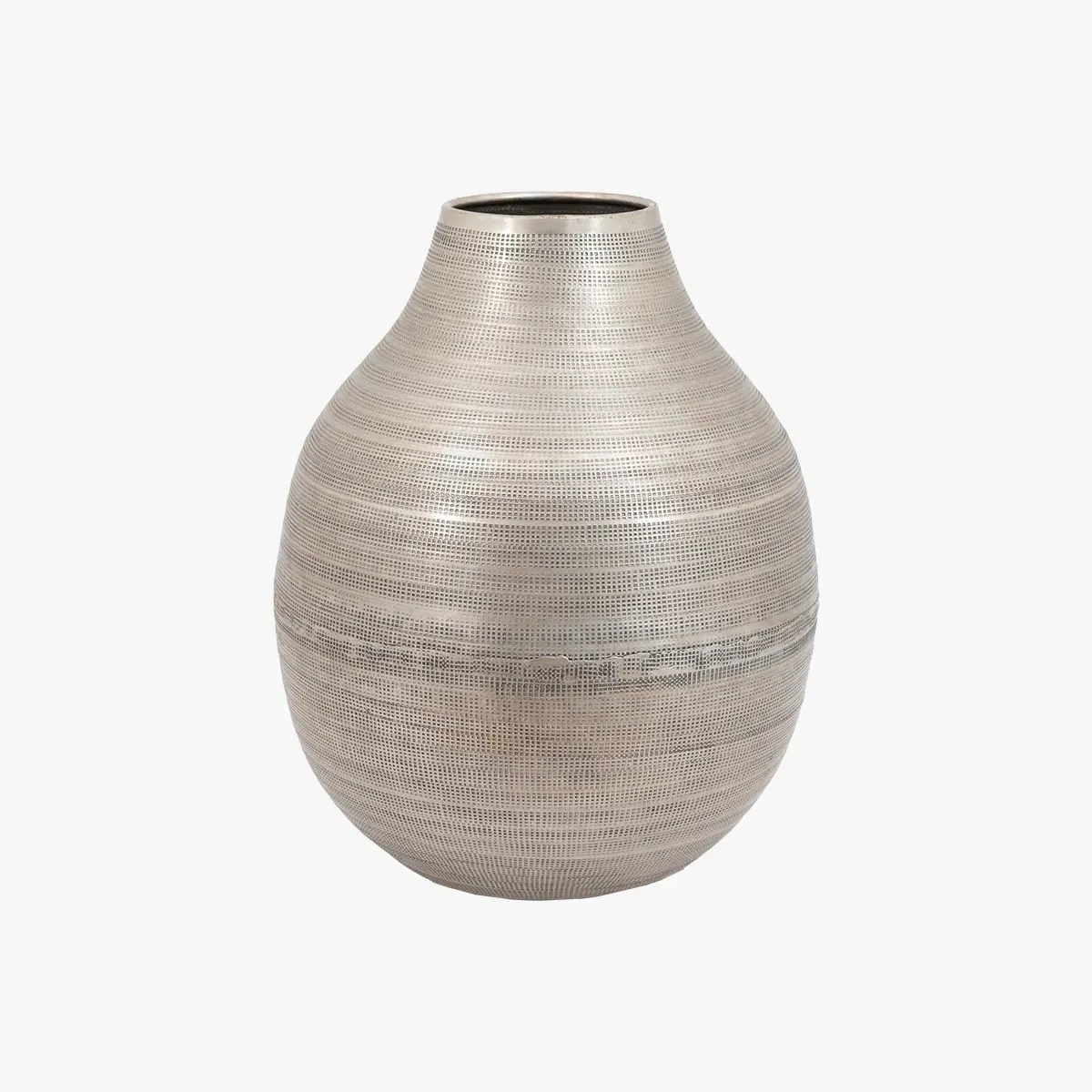 Kaia Medium Vase - Antique Silver, Hammered Metal product