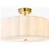 Kaos 2-Light Flush Ceiling Light - Brushed Aged Brass, Cotton by Perch & Parrow, image 3
