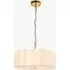 Kaos 3-Light Pendant Light - Brushed Aged Brass, White Cotton by Perch & Parrow, image 3