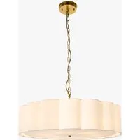 Kaos 6-Light Pendant Light - Brushed Aged Brass, White Cotton by Perch & Parrow, image 2