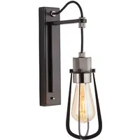 Knurled Wall Light - Black Chrome, Metal alternate view