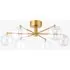 Kulkin 6-Light Semi Flush Ceiling Light - Brushed Aged Brass, Clear Glass by Perch & Parrow, image 3
