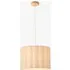 Kulkin Pendant Light - Oak Stained Wood, Natural Fabric by Perch & Parrow, image 3