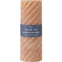 Large Pillar Candles with Twisted Grooves - Amber alternate view