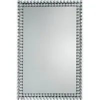 Large Wall Mirror with Bevelled Frame - Silver alternate view