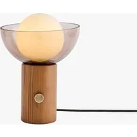 Layla Table Lamp - Dark Wood, Smoked Glass by Perch & Parrow, alternate view