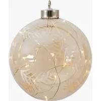 LED Bauble with Etched Detail - Amber, Glass alternate view