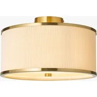 Levi Flush Ceiling Light - Brushed Aged Brass, Frosted Glass by Perch & Parrow, alternate view