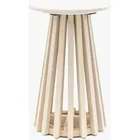 Linear Side Table - White, Marble alternate view