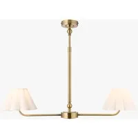 Loki 2-Light Pendant Light - Antique Brass, Cotton by Perch & Parrow, alternate view