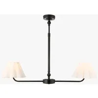 Loki 2-Light Pendant Light - Matt Black, Cotton by Perch & Parrow, alternate view