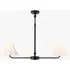 Loki 2-Light Pendant Light - Matt Black, Cotton by Perch & Parrow, image 3