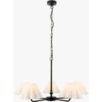 Loki 5-Light Pendant Light - Matt Black, Cotton by Perch & Parrow, image 2