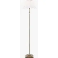 Loki Floor Lamp - Antique Brass, Cotton by Perch & Parrow, alternate view