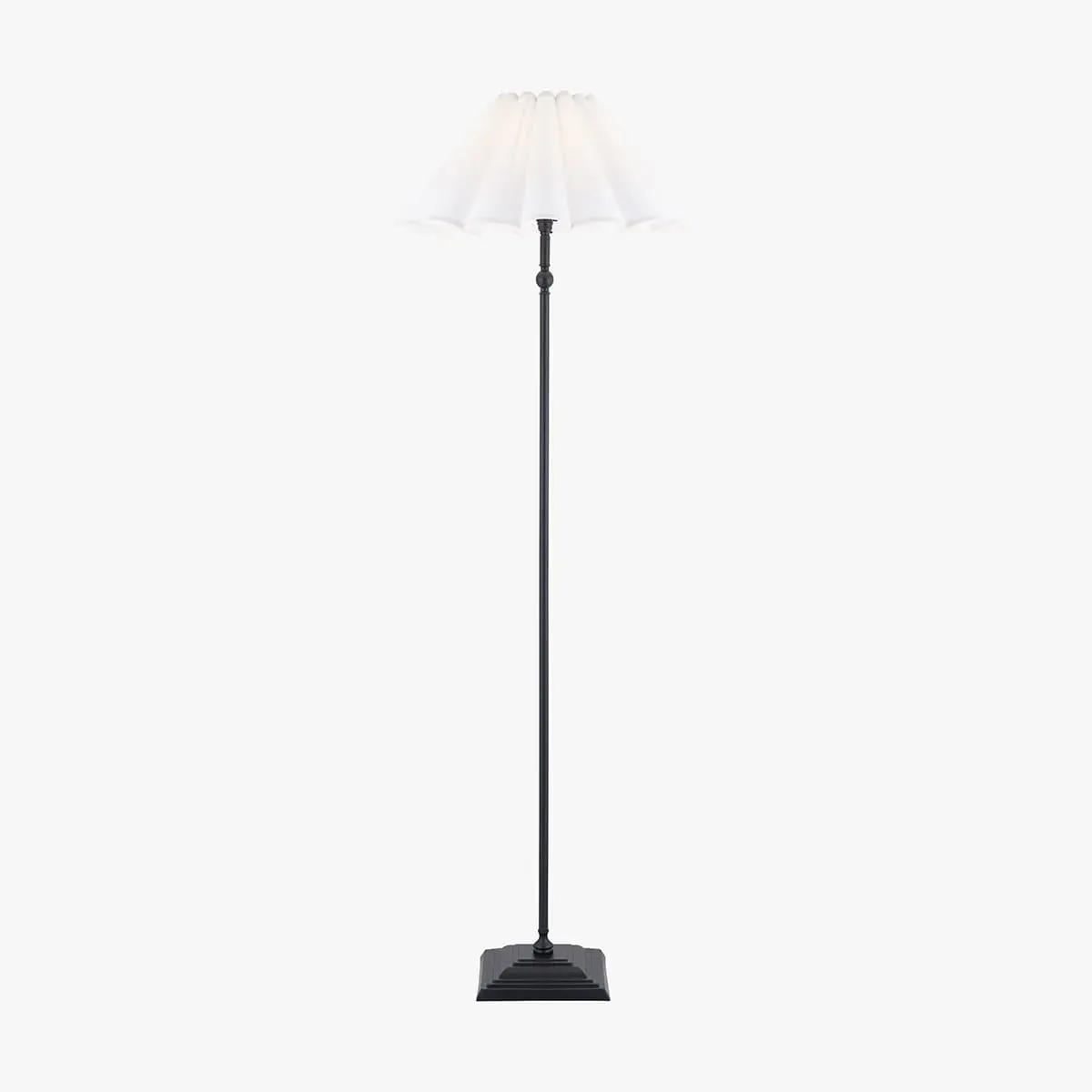 Loki Floor Lamp - Matt Black, Cotton by Perch & Parrow