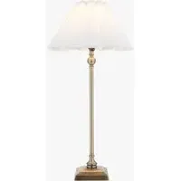 Loki Table Lamp - Antique Brass, Cotton by Perch & Parrow, alternate view