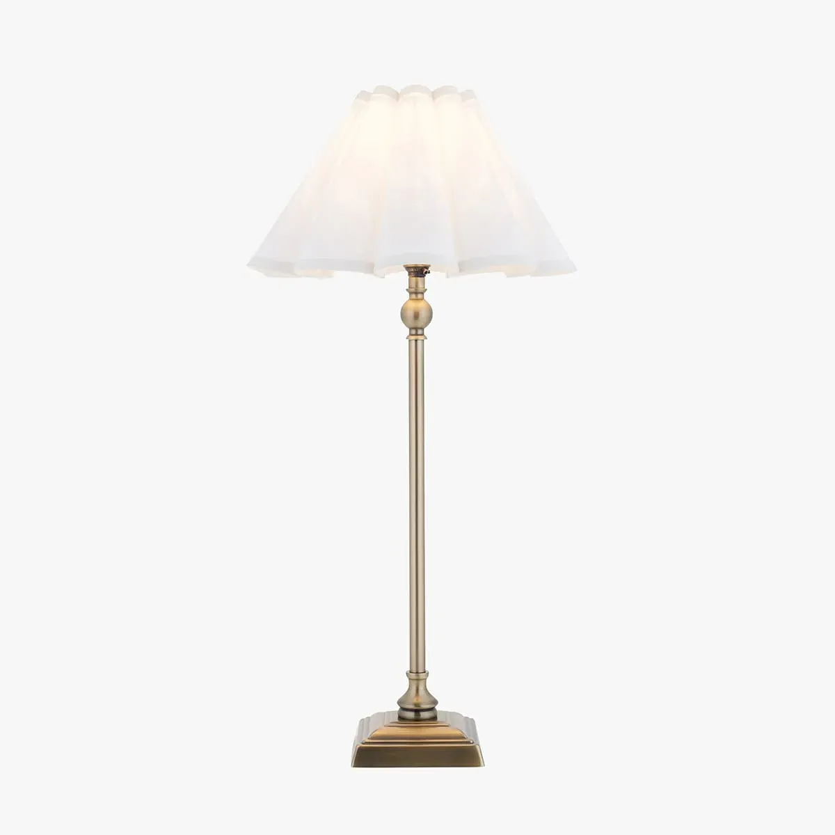 Loki Table Lamp - Antique Brass, Cotton by Perch & Parrow