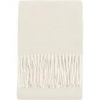 Lottie Herringbone Throw - Ecru alternate view