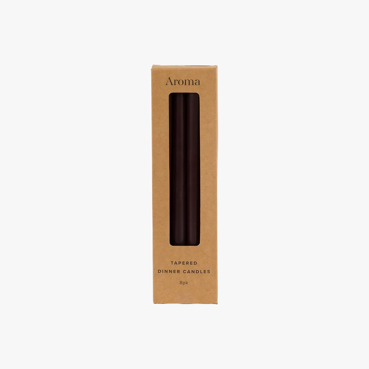 Lucera Tapered Dinner Candles Set of 8 - Espresso by Perch & Parrow