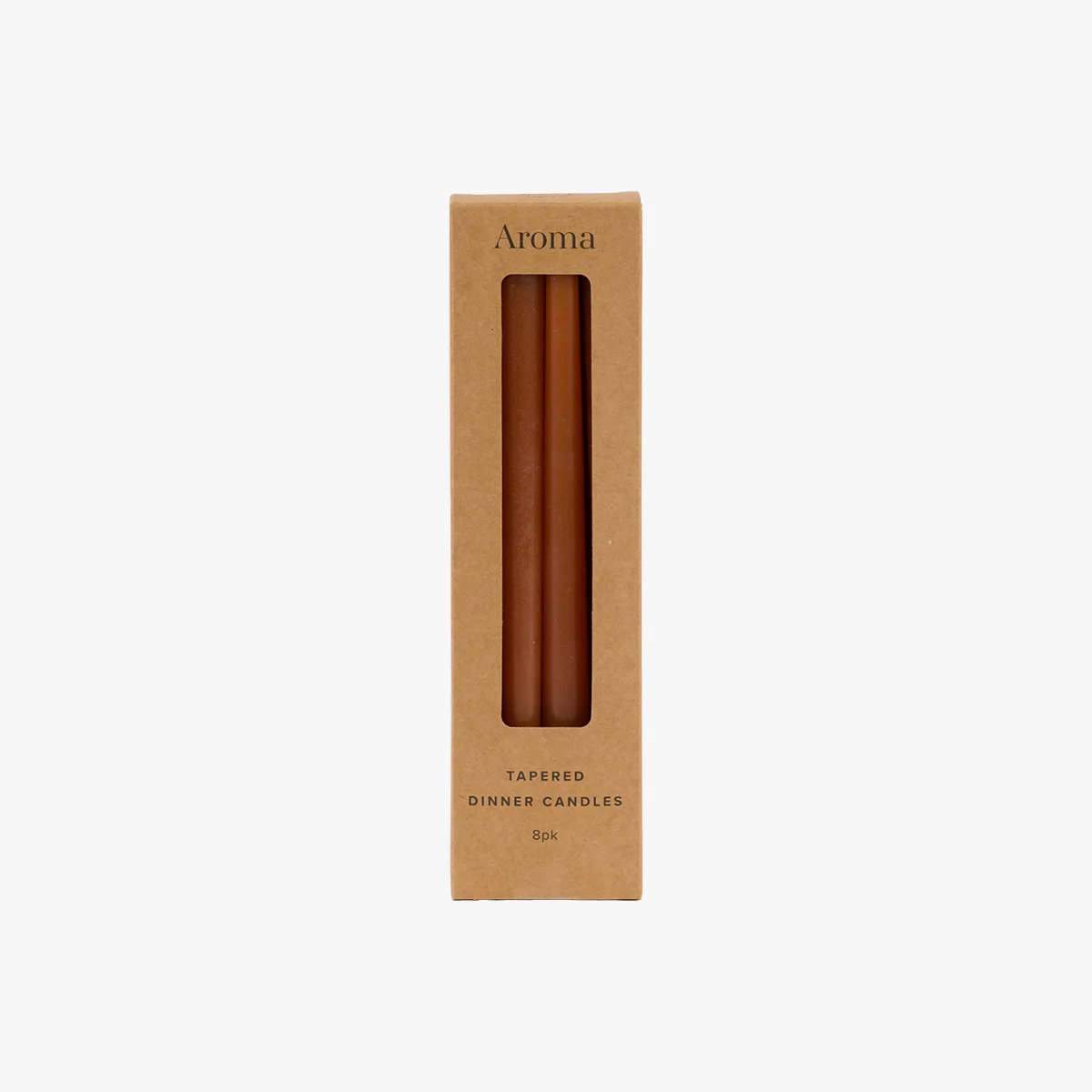 Lucera Tapered Dinner Candles Set of 8 - Tan by Perch & Parrow