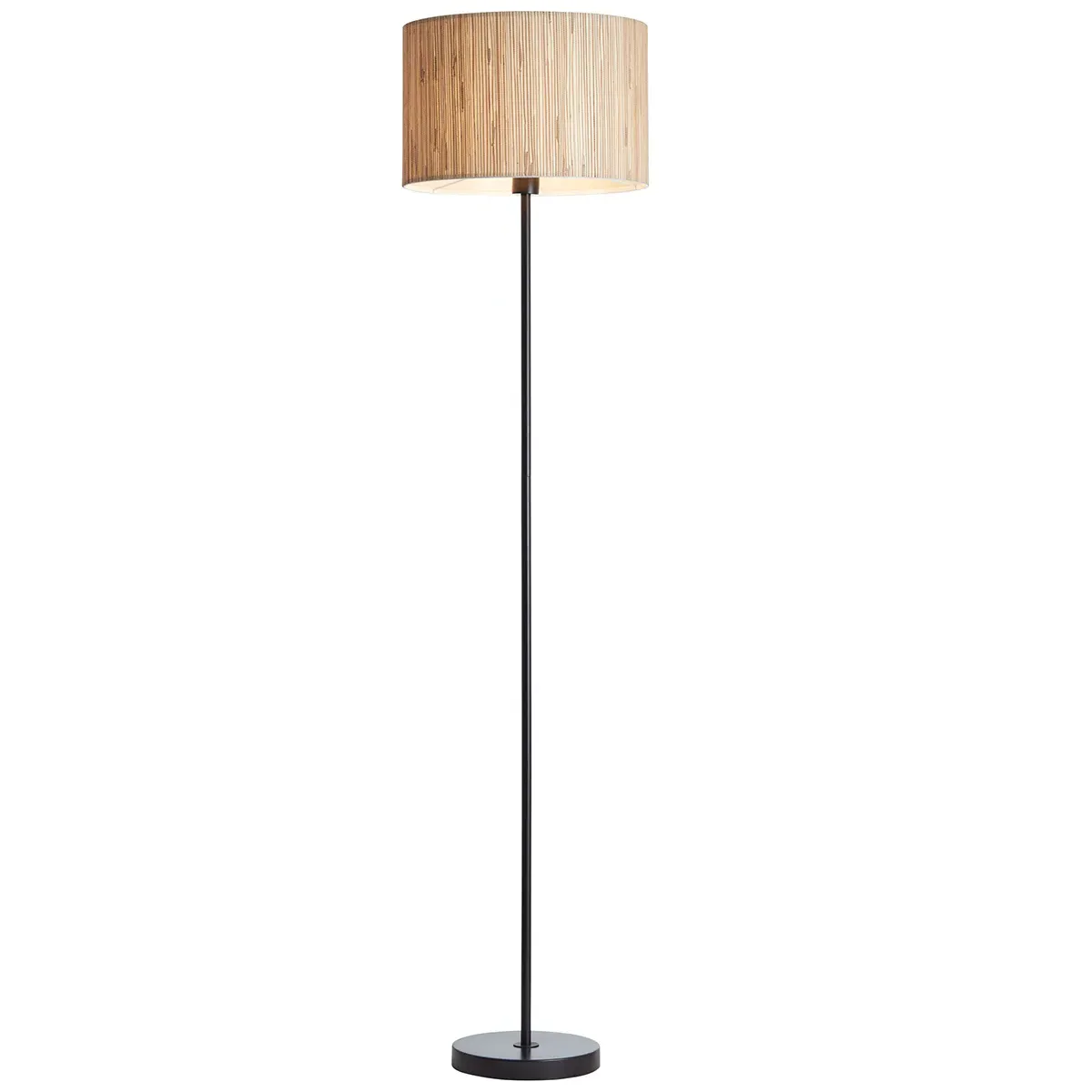 Lucille Seagrass Floor Lamp - Natural, Matt Black product