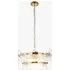 Lucius 3-Light Pendant Light - Brushed Aged Brass, Clear Textured Glass by Perch & Parrow, image 3