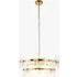 Lucius 6-Light Pendant Light - Brushed Aged Brass, Clear Textured Glass by Perch & Parrow, image 3