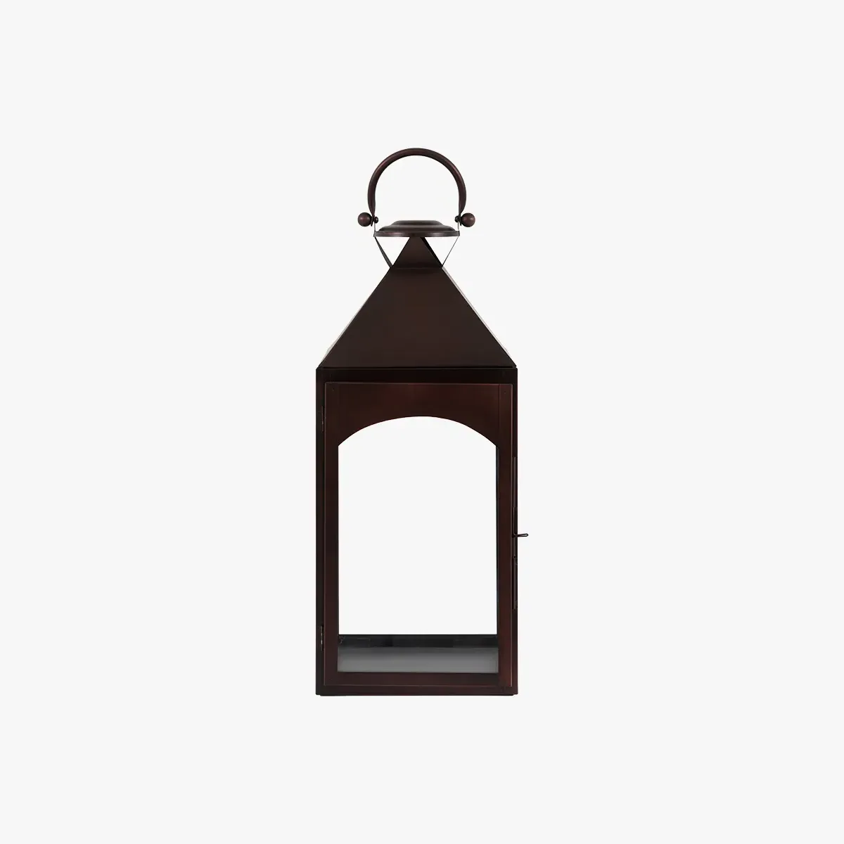 Lumen Large Metal Lantern - Brown by Perch & Parrow
