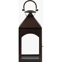 Lumen Small Metal Lantern - Brown by Perch & Parrow, alternate view